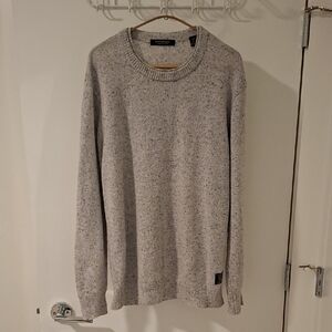 Scotch & Soda Men's Speckled Gray Wool Crewneck Sweater (Size XL)